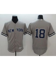 Men's New York Yankees #18 Didi Gregorius Gray Flexbase Stitched MLB Jersey