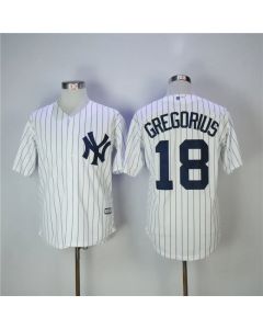Men's New York Yankees #18 Didi Gregorius White Cool Base Stitched MLB Jersey