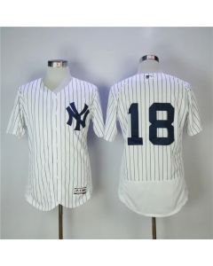 Men's New York Yankees #18 Didi Gregorius White Flexbase Stitched MLB Jersey