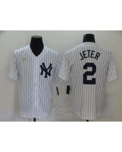 Men's New York Yankees #2 Derek Jeter 2020 New White Cool Base Stitched Jersey