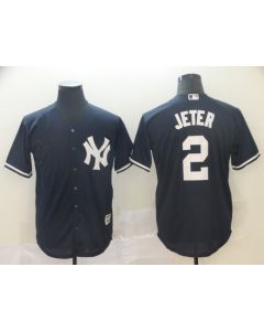Men's New York Yankees #2 Derek Jeter Navy Cool Base Player Stitched MLB Jersey