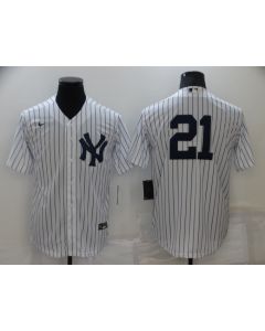 Men's New York Yankees #21 Paul O'Neill White Cool Base Stitched Baseball Jersey