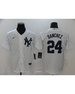 Men's New York Yankees #24 Gary Sanchez 2020 White Cool Base Stitched MLB Jersey