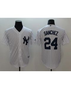 Men's New York Yankees #24 Gary Sanchez White Cool Base Stitched MLB Jersey (White)