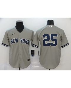 Men's New York Yankees #25 Gleyber Torres Grey Cool Base Stitched MLB Jersey