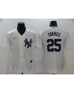 Men's New York Yankees #25 Gleyber Torres White Cool Base Stitched MLB Jersey