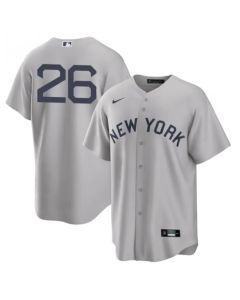 Men's New York Yankees #26 DJ LeMahieu 2021 Grey Field of Dreams Cool Base Stitched Baseball Jersey