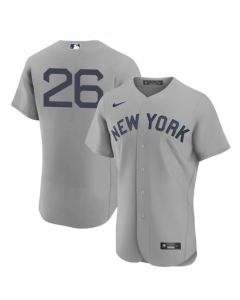 Men's New York Yankees #26 DJ LeMahieu 2021 Grey Field of Dreams Flex Base Stitched Baseball Jersey