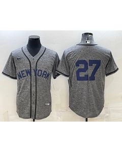 Men's New York Yankees #27 Giancarlo Stanton Grey Cool Base Stitched Jersey (Grey)
