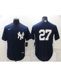 Men's New York Yankees #27 Giancarlo Stanton Navy Cool Base Stitched Jersey