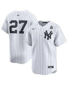 Men's New York Yankees #27 Giancarlo Stanton White 2024 World Series Limited Player Jersey (White)