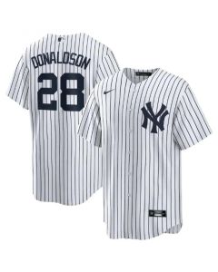 Men's New York Yankees #28 Josh Donaldson White Cool Base Stitched Baseball Jersey (White)