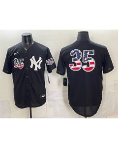 Men's New York Yankees #35 Cody Bellinger Black 2026 USA 250 Fourth of July Home Stadium Jersey