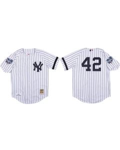 Men's New York Yankees #42 Mariano Rivera White 2000 Stitched Baseball Jersey