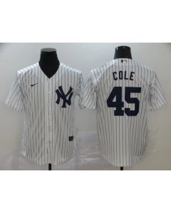 Men's New York Yankees #45 Gerrit Cole 2020 White Cool Base Stitched MLB Jersey