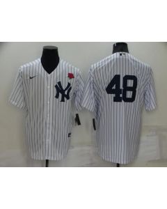 Men's New York Yankees #48 Anthony Rizzo White Cool Base Stitched Baseball Jersey (Style 2)