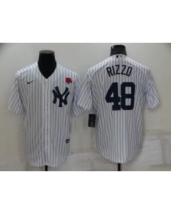 Men's New York Yankees #48 Anthony Rizzo White Cool Base Stitched Baseball Jersey (White)