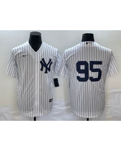 Men's New York Yankees #95 Oswaldo Cabrera White Stitched Jersey (White)