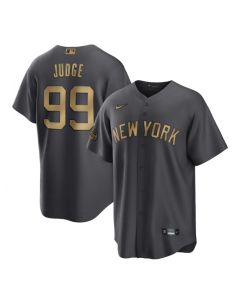 Men's New York Yankees #99 Aaron Judge 2022 All-Star Charcoal Cool Base Stitched Baseball Jersey (Charcoal)