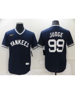 Men's New York Yankees #99 Aaron Judge Navy Stitched Baseball Jersey (Navy)