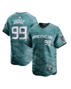 Men's New York Yankees #99 Aaron Judge Teal 2023 All-star Cool Base Stitched Baseball Jersey