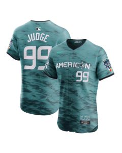Men's New York Yankees #99 Aaron Judge Teal 2023 All-star Flex Base Stitched Baseball Jersey