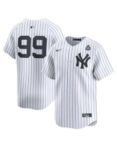 Men's New York Yankees #99 Aaron Judge White 2024 World Series Home Limited Player Jersey