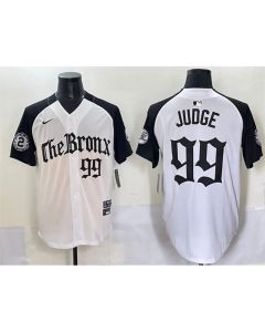 Men's New York Yankees #99 Aaron Judge White "Gothic Legacy Edition" Vapor Premier Limited Stitched Baseball Jersey (Style 2)