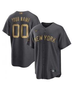 Men's New York Yankees ACTIVE Player Custom 2022 All-Star Charcoal Cool Base Stitched Baseball Jersey