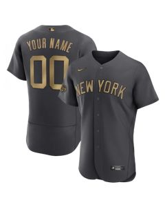 Men's New York Yankees ACTIVE Player Custom 2022 All-star Charcoal Flex Base Stitched Baseball Jersey