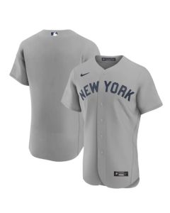 Men's New York Yankees Blank 2021 Grey Field of Dreams Flex Base Stitched Baseball Jersey