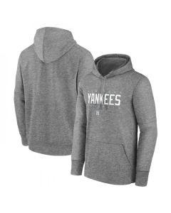 Men's New York Yankees Grey Pregame Performance Pullover Hoodie
