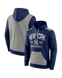 Men's New York Yankees Navy/Grey Chip in Pullover Hoodie