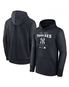 Men's New York Yankees Navy Pregame Performance Pullover Hoodie