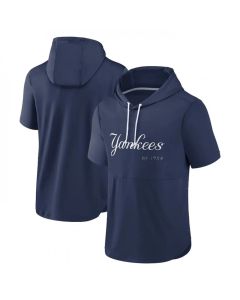 Men's New York Yankees Navy Sideline Training Hooded Performance T-Shirt