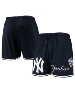 Men's New York Yankees Navy Team Logo Mesh Shorts