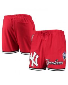Men's New York Yankees Red Team Logo Mesh Shorts