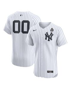 Men's New York Yankees White 2024 World Series Home Elite Custom Jersey