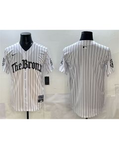Men's New York Yankees White Pinstripe "Gothic Legacy Edition" Vapor Premier Limited Stitched Baseball Jersey
