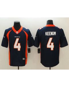 Men's NFL Denver Broncos #4 Case Keenum Blue Vapor Untouchable Limited Stitched Jersey