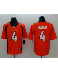 Men's NFL Denver Broncos #4 Case Keenum Orange Vapor Untouchable Limited Stitched Jersey
