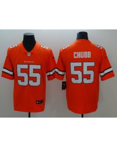 Men's NFL Denver Broncos #55 Bradley Chubb Orange Limited Stitched Jersey