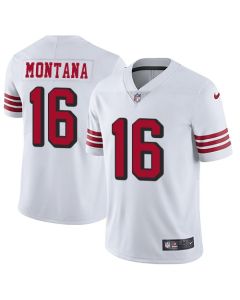 Men's NFL San Francisco 49ers #16 Joe Montana White Untouchable Limited Stitched Jersey