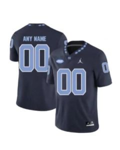 Men's North Carolina Customized Navy College Stitched Football Jersey