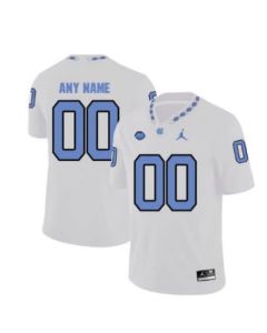 Men's North Carolina Customized White College Stitched Football Jersey