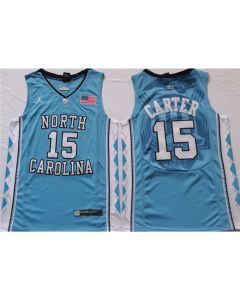 Men's North Carolina Tar Heels #15 Vince Carter Blue Stitched Jersey