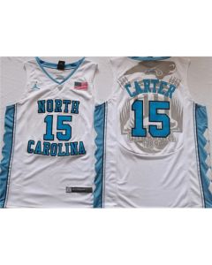 Men's North Carolina Tar Heels #15 Vince Carter White Stitched Jersey