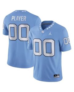 Men's North Carolina Tar Heels Active Player Custom Blue Stitched Football Jersey