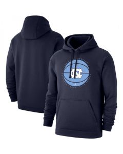 Men's North Carolina Tar Heels Navy Basketball Pullover Hoodie