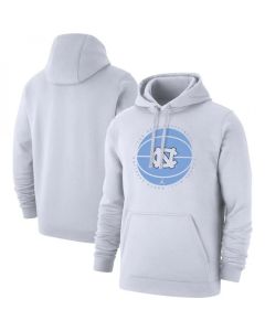 Men's North Carolina Tar Heels White Basketball Pullover Hoodie